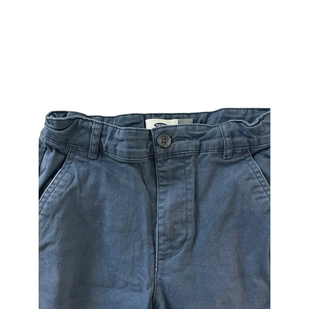 Old Navy Boys Navy Blue Flat Front School Uniform Chino Shorts Youth Size 10